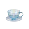 STARBUCKS Korea 2022 Cherry Blooming Series Blue Glass Ceramic Saucer 237ml 韩国星巴克2022樱花盛开系列蓝色玻璃杯陶瓷碟 237毫升 - Image 4