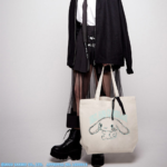KINGLY MASK x Limited 20th Anniversary Cinnamoroll Tote Bag (Black) 日本KINGLY MASK x 三丽鸥 肉桂狗20周年帆布袋 (黑色) - Image 6