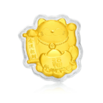 Chow Tai Fook Japan Limited 999.9 Gold Maneki Cat Omamori (Success)  周大福 日本限定 999.9金招财猫御守(必勝) - Image 5