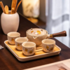 MDZF SWEETHOME Lucky Cat Rotating Kung Fu Tea Pot Set 摩登主妇 招财猫旋转功夫茶具套組 - Image 6