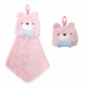 PINE CREATE Happy Bear Mascot Hand Towel (Pink) 日本PINE CREATE 快乐熊动物造型擦手巾 (粉色)