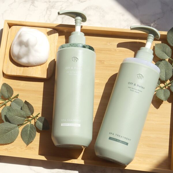 Off & Relax Hot Spring Water Deep Cleanse SPA Shampoo (Relaxing Forest) 日本OFF & RELAX温泉舒缓森林控油洗发水 460ml - Image 3