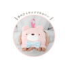 PINE CREATE Happy Bear Mascot Hand Towel (Pink) 日本PINE CREATE 快乐熊动物造型擦手巾 (粉色) - Image 2