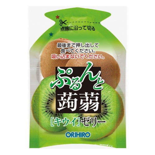 Orihiro Pouch Jelly Kiwi Flavor 20g x 6pcs 立喜乐 蒟蒻低卡水果果冻 (奇异果味) - Image 2